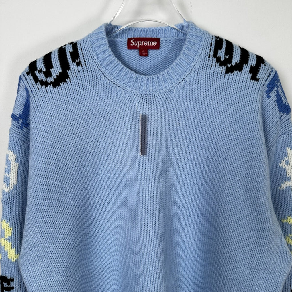 Supreme Multicolor Gothic Sleeve Knit Sweater