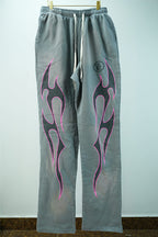 Hellstar Grey Future Flame Sweatpants