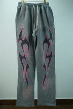 Hellstar Grey Future Flame Sweatpants