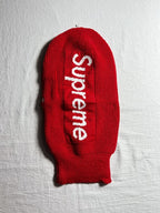 Supreme x New Era Ski Mask - Red/White
