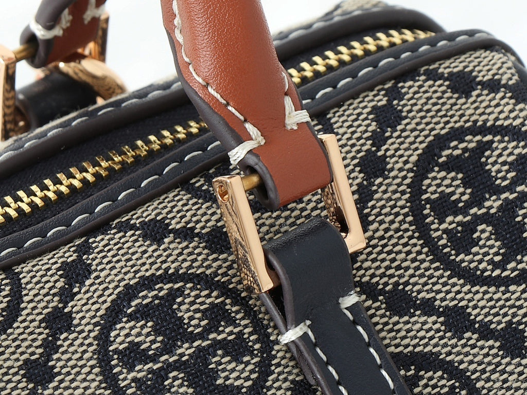 TORY BURCH Mini Satchel - Navy/Cognac