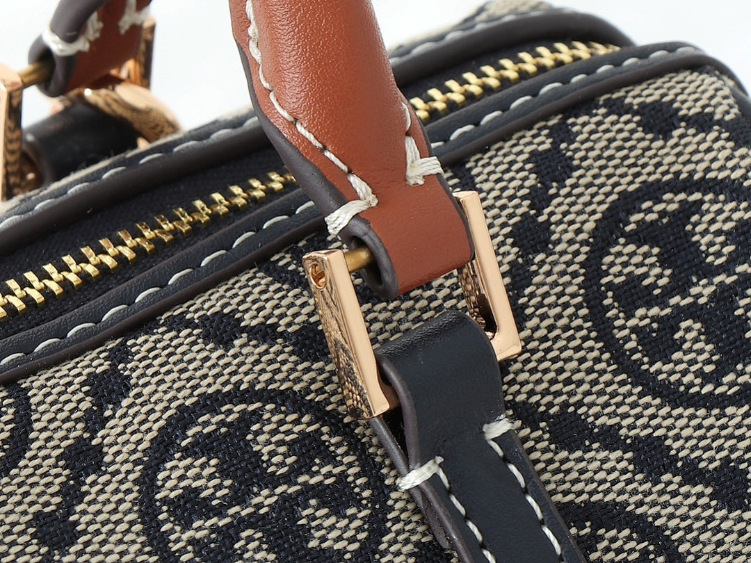 TORY BURCH Mini Satchel - Navy/Cognac