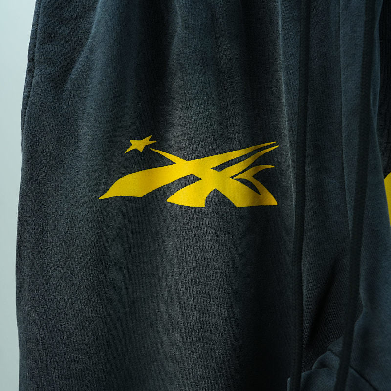 Hellstar No Guts No Glory Flare Bottom Sweatpants Midnight Dye Black