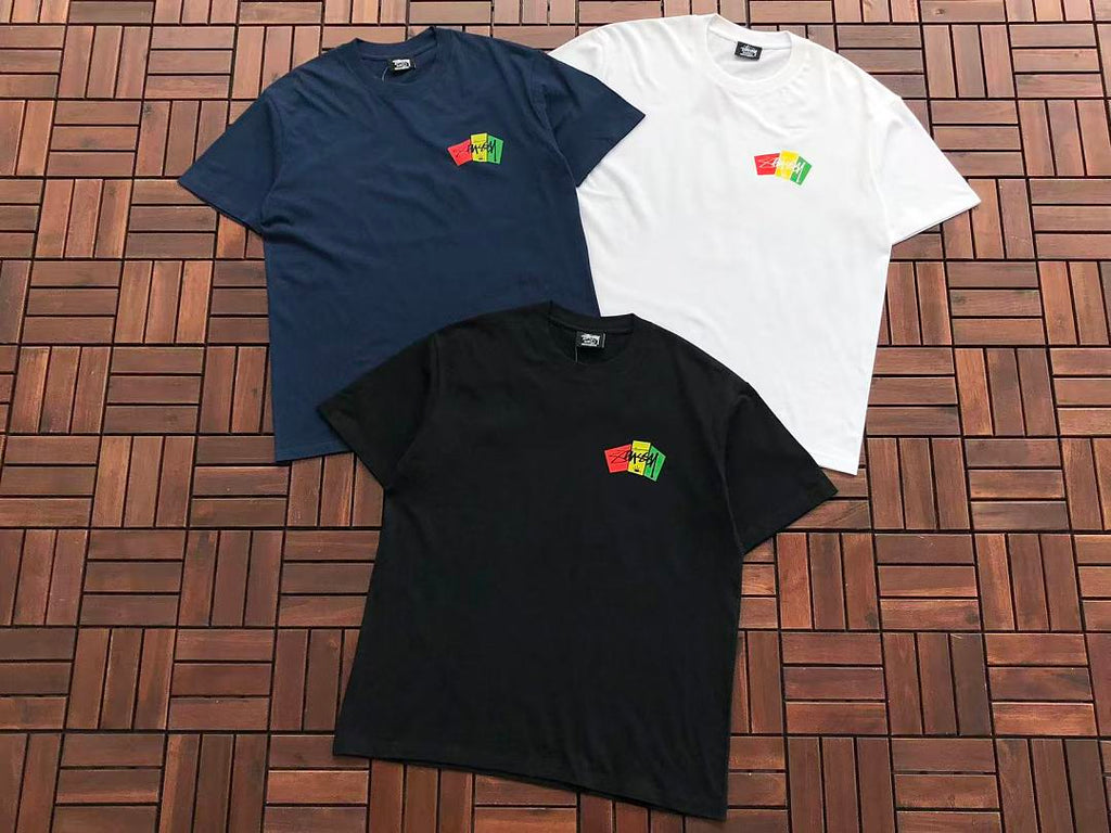 Multicolor Cube Logo Stussy T-Shirt