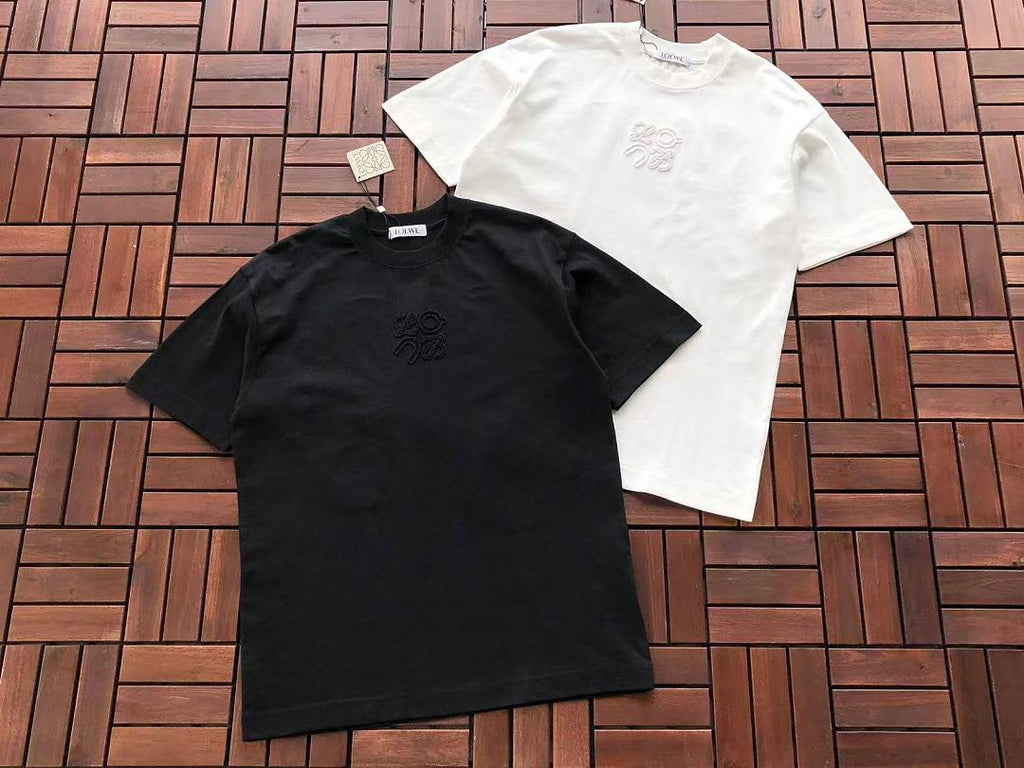 White Logo Loewe On Running T-Shirt