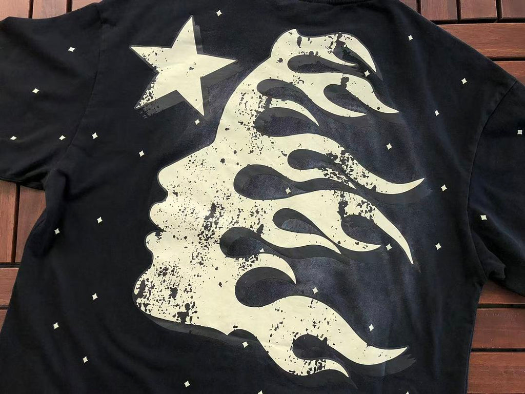 Black Star Flame Graphic Hellstar T-Shirt