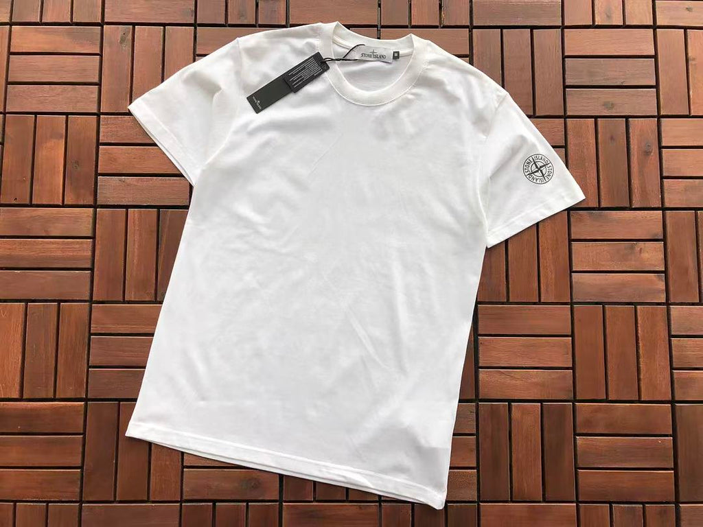 Black White Teal Graphic Stone Island T-Shirt