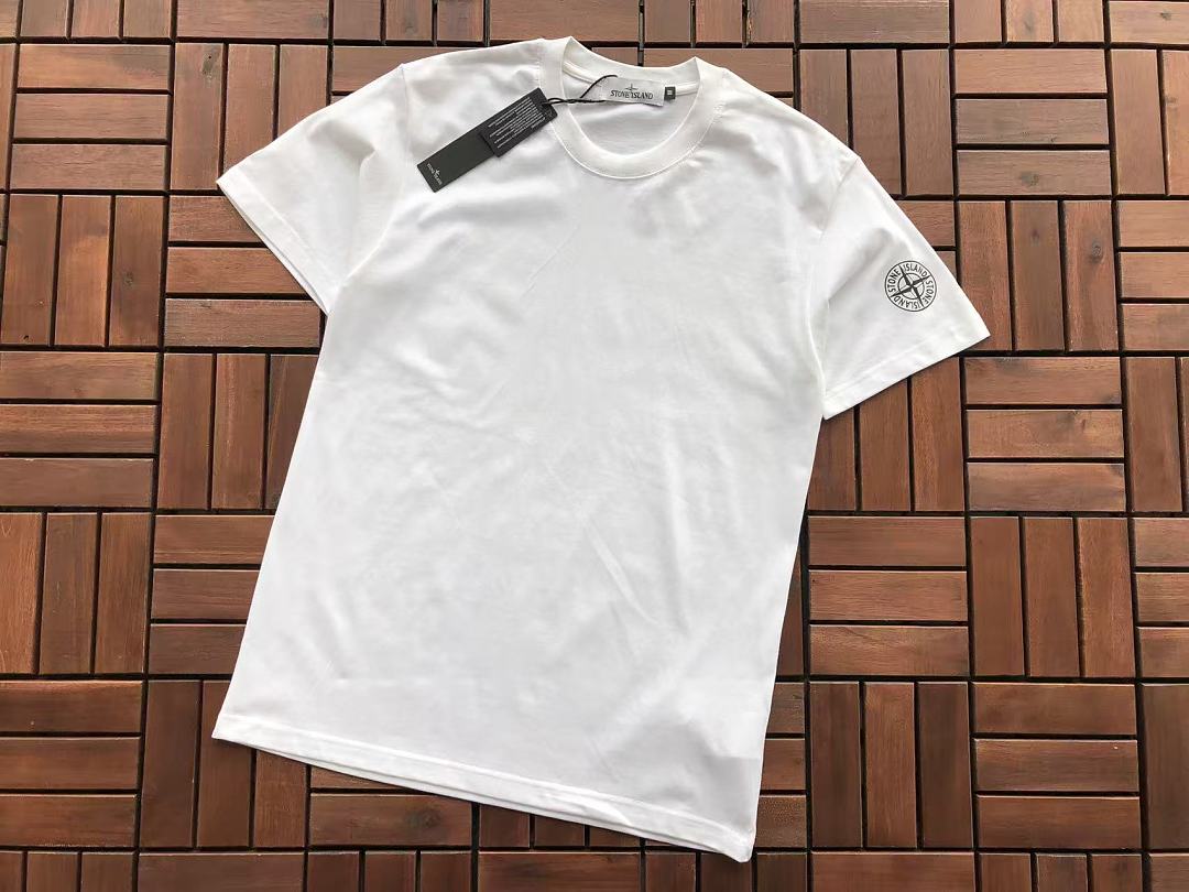 Black White Teal Graphic Stone Island T-Shirt