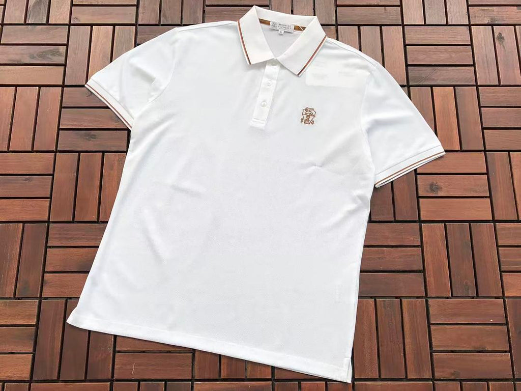 Black White Logo Brunello Cucinelli T-Shirt