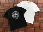Black White Compass Graphic Stone Island T-Shirt