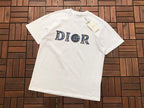 White Black Logo Stone Island Dior T-Shirt