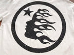White Circle Flame Graphic Hellstar T-Shirt