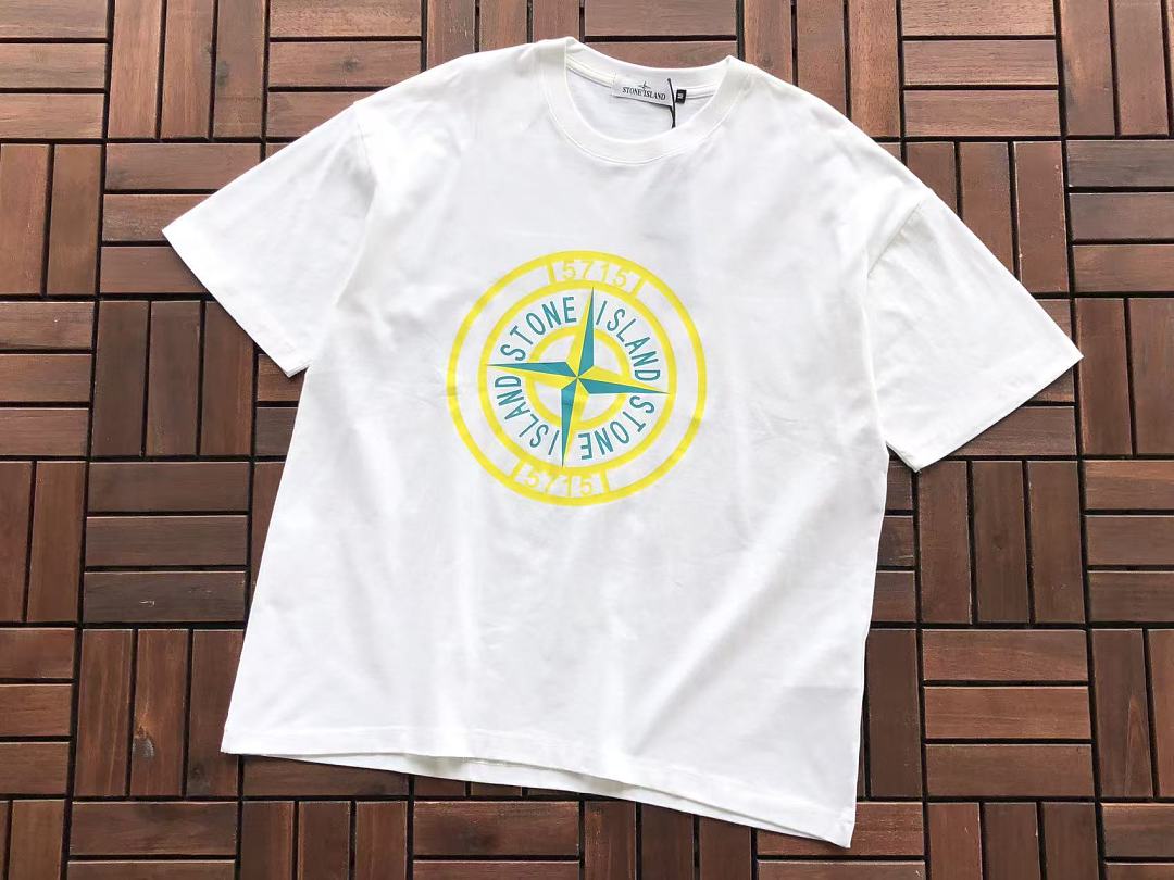 Black White Red Graphic Stone Island T-Shirt