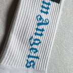 Palm Angels Crew Socks - White/Blue