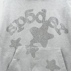 Sp5Der Rhinestone Beluga Hoodie Heather Grey