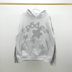 Sp5Der Rhinestone Beluga Hoodie Heather Grey
