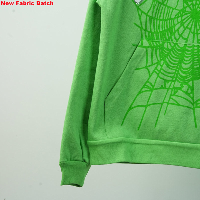 Sp5Der Web Hoodie Slime Green