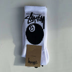 Crew Socks with 8-Ball and Dice Graphics