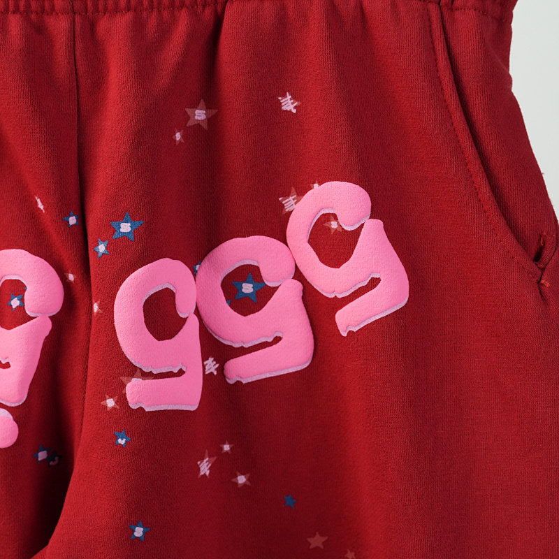 Sp5Der Worldwide Red Angel Number 555 Sweatpants