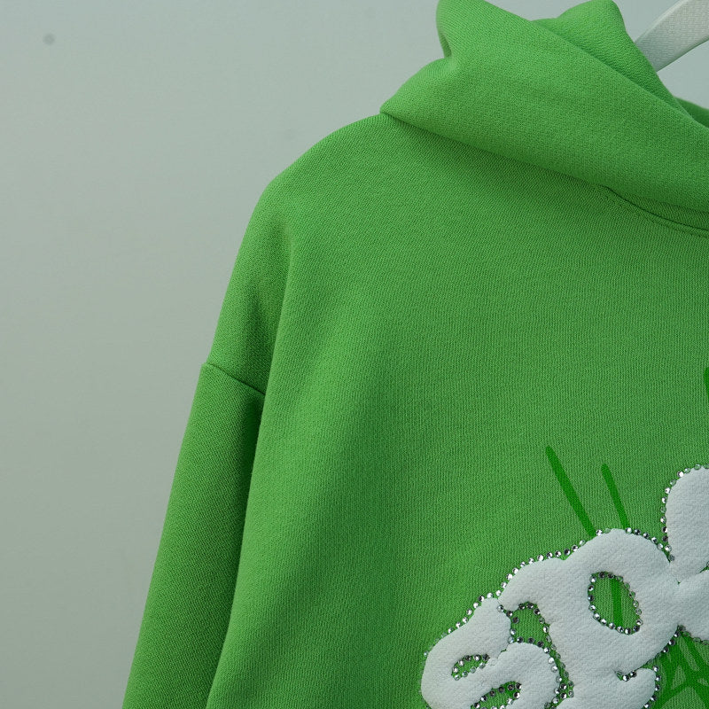 Sp5Der Web Hoodie Slime Green