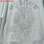 Sp5Der Rhinestone Logo Hoodie White
