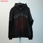 Sp5Der Rhinestone Logo Hoodie Black