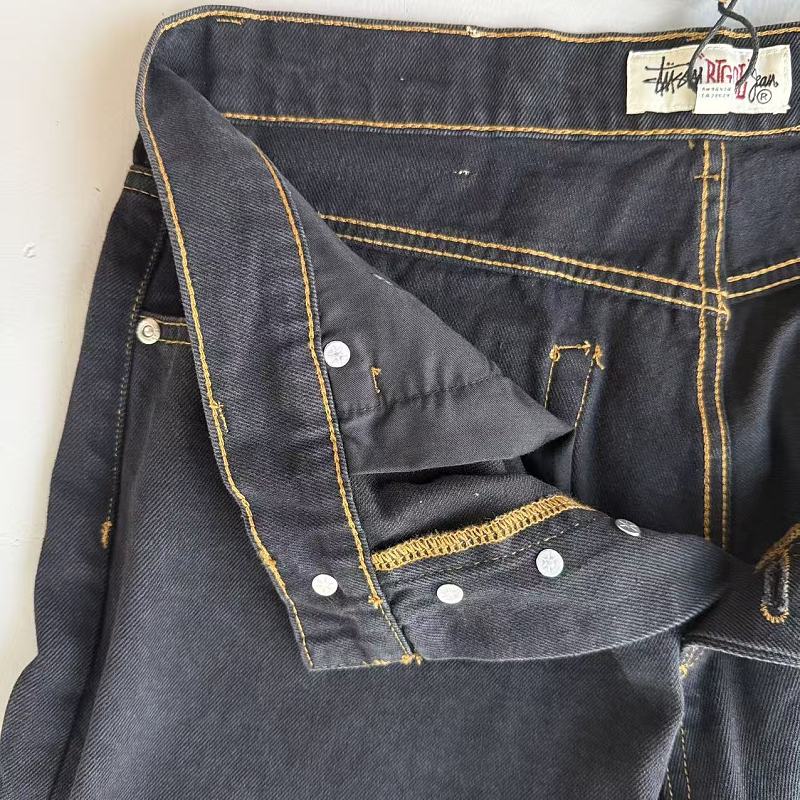 Stussy Denim Jeans - Wash Water Blue Yellow Label