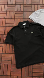 Lacoste Black Grey Slim-Fit Polo Shirt
