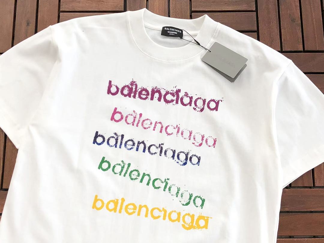 Multicolor Logo Balenciaga T-Shirt