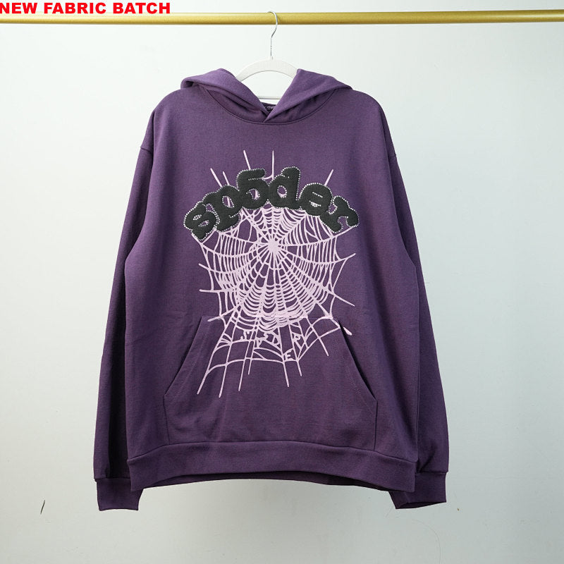 Sp5Der Web Hoodie Purple