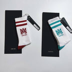 AMIRI Athletic Crew Socks - White/Red/Teal