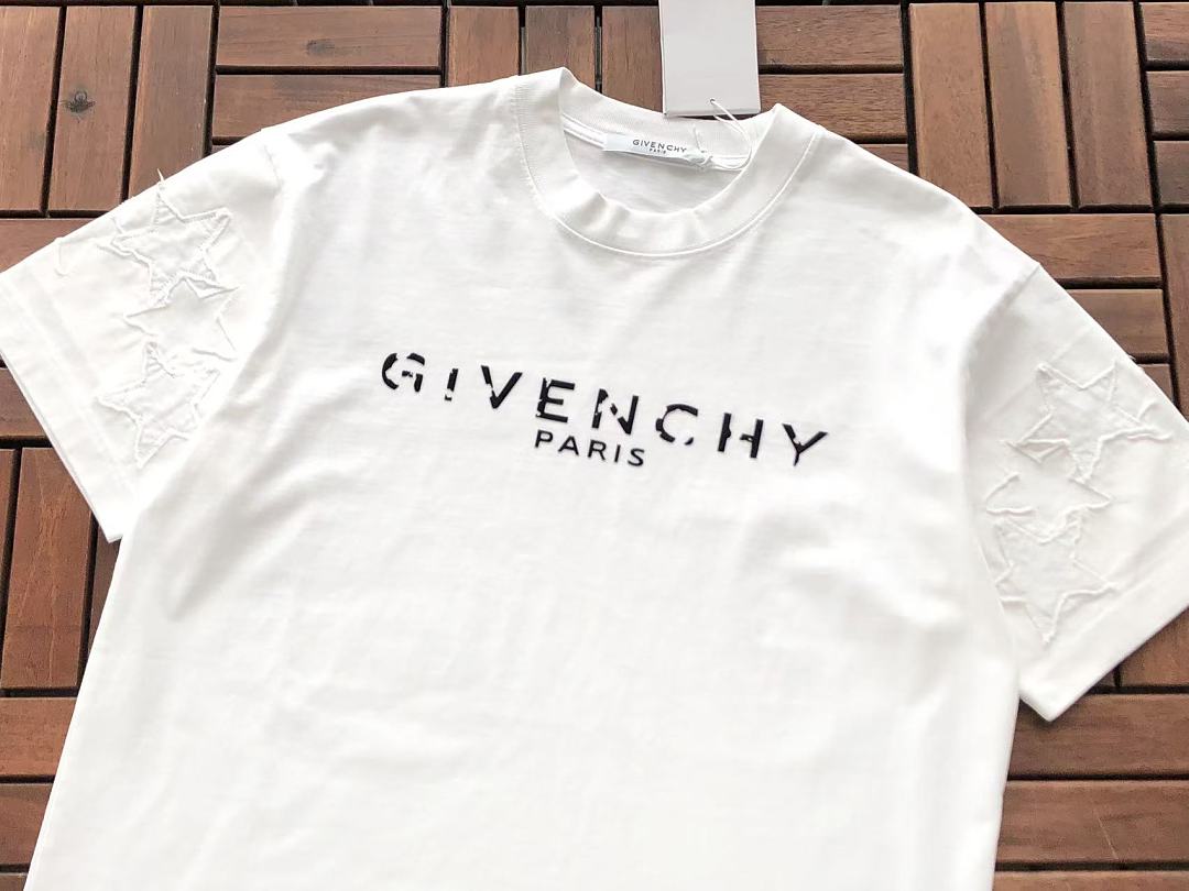 White Silver Logo Givenchy T-Shirt