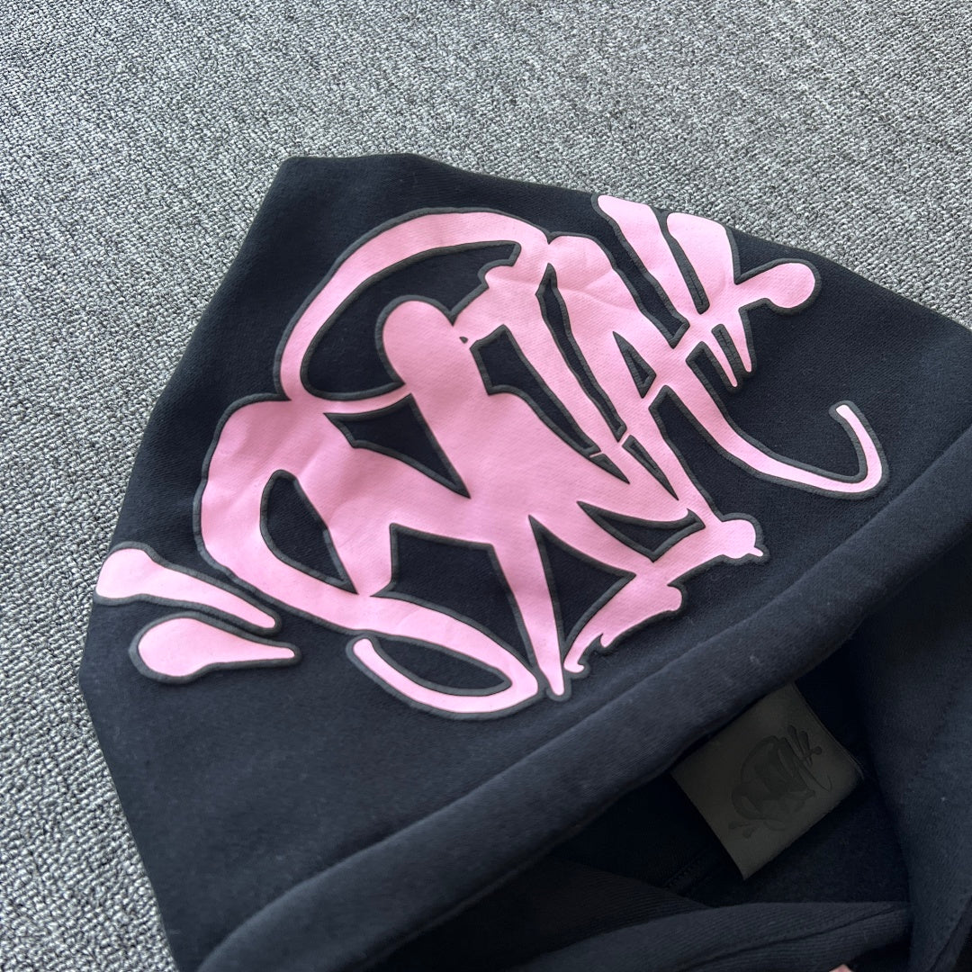 Hoodie Set Black Pink