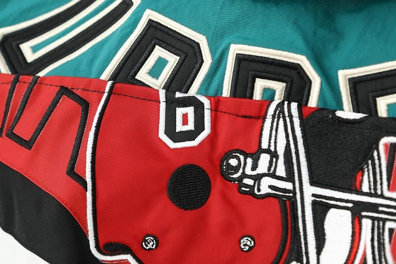 Supreme Football Graphic Colorblock Hooded Windbreaker