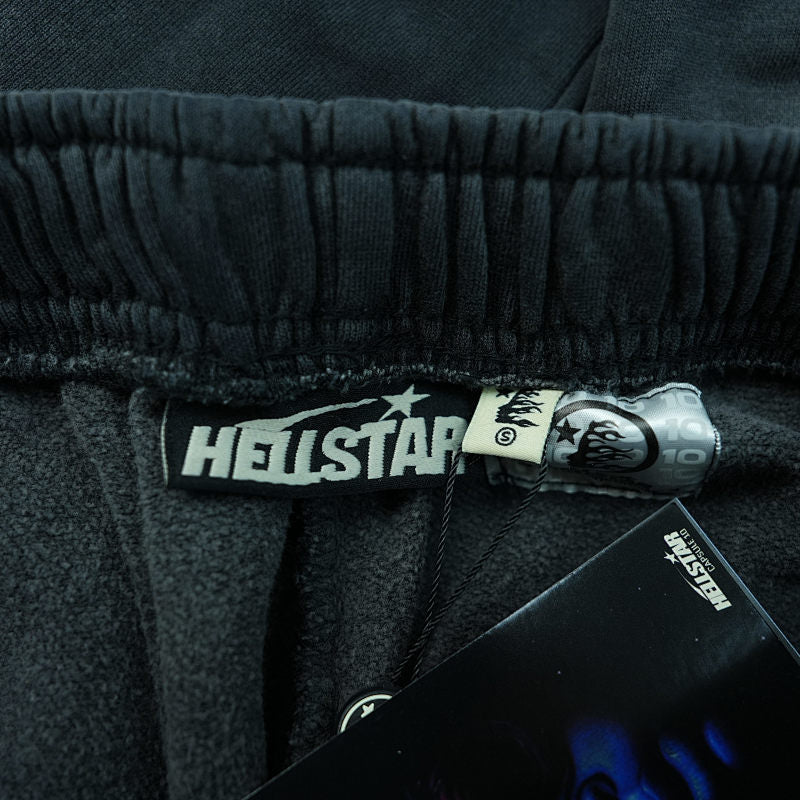 Hellstar No Guts No Glory Flare Bottom Sweatpants Midnight Dye Black