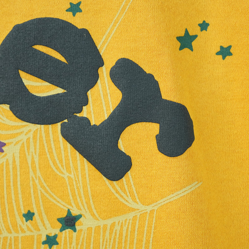 Sp5Der Logo Hoodie Yellow