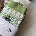 Patterned Crew Socks Collection Multiple Colors
