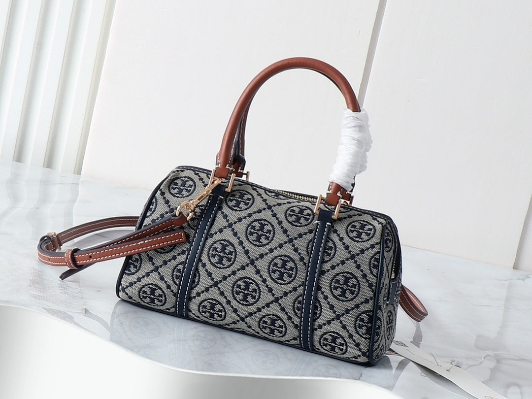 TORY BURCH Mini Satchel - Navy/Cognac