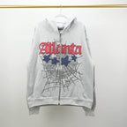 Sp5Der Atlanta Full Zip Hoodie Heather Grey