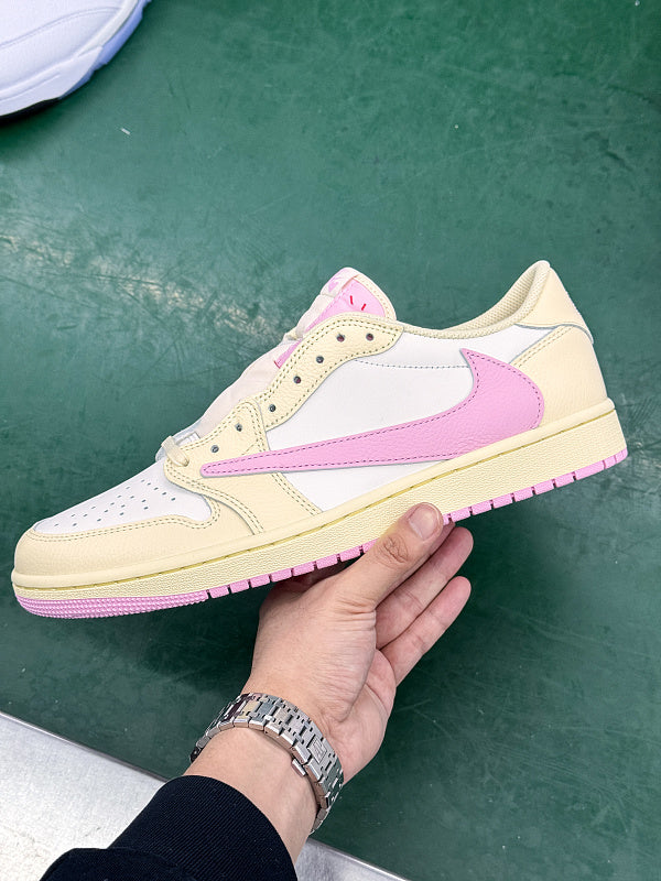 Air Jordan 1 Low OG - Yellow Toe/Pink