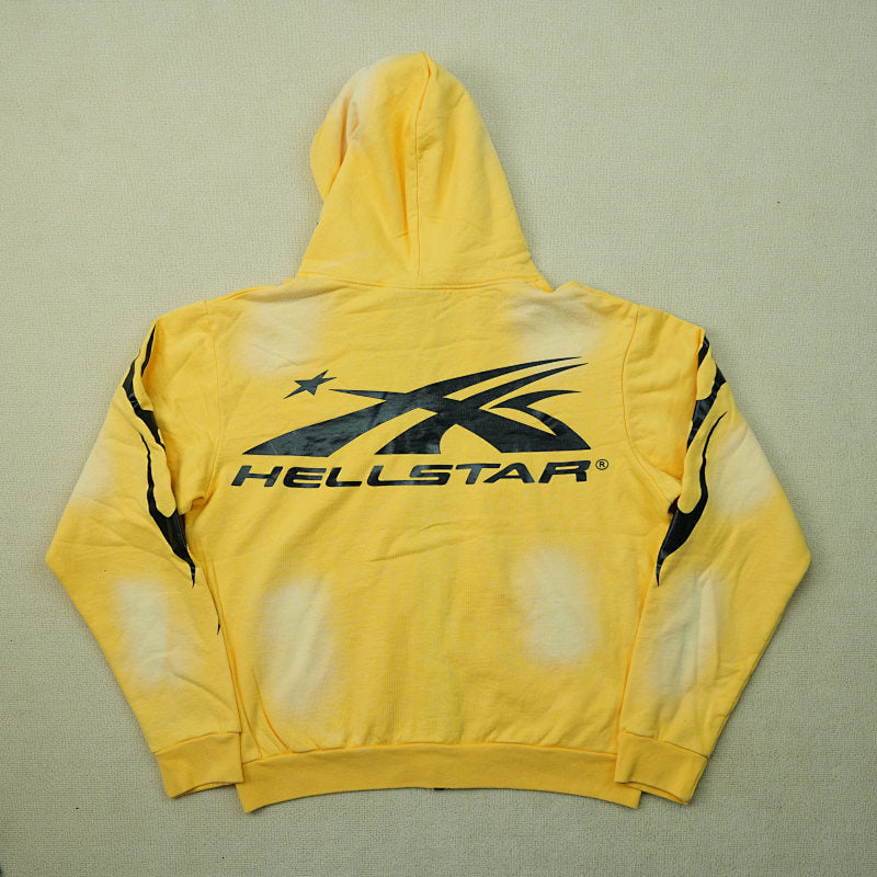 Hellstar Sports Zip-Up Sweatshirtyellow