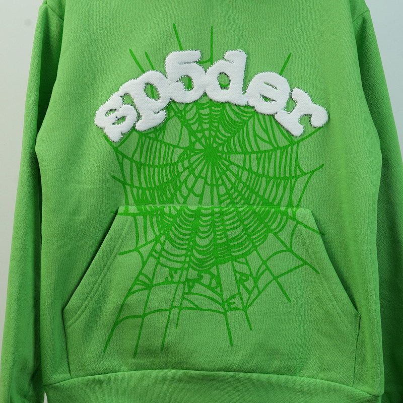 Sp5Der Web Hoodie Slime Green