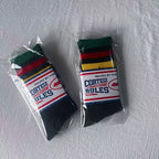 Rasta Flag Star Pattern Crew Socks