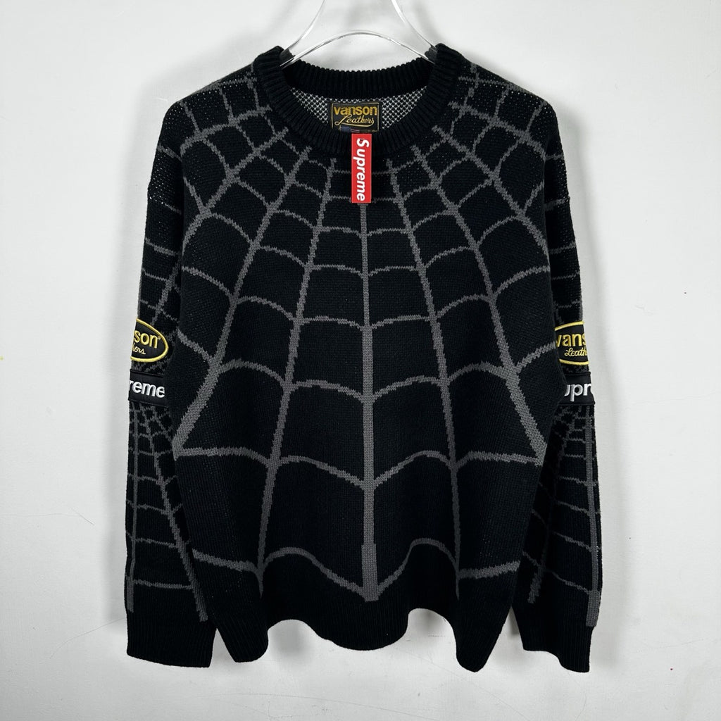 Supreme Vanson Spider Web Crewneck Sweater