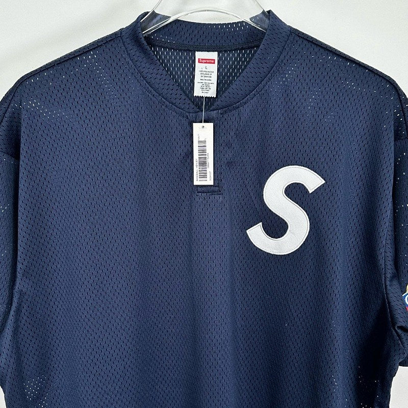 Supreme S Logo Mesh Baseball Jersey