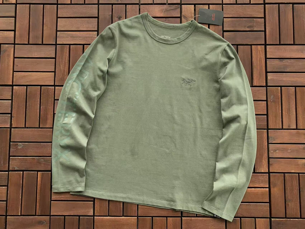 Arc'teryx Green Fossil Sleeve Long-Sleeve Shirt