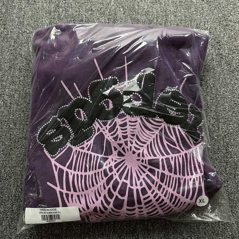 Sp5Der Web Hoodie Purple