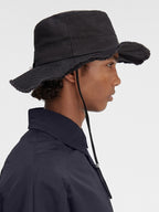 Jacquemus Wide Brim Bucket Hat with Chin Strap