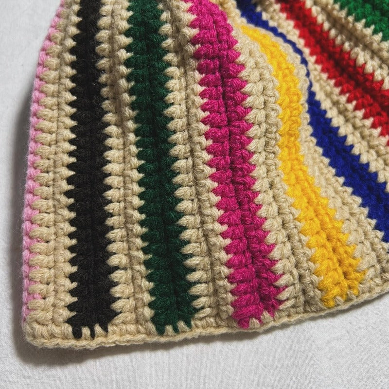 Corteiz Knit Beanie - Black/White/Multicolor