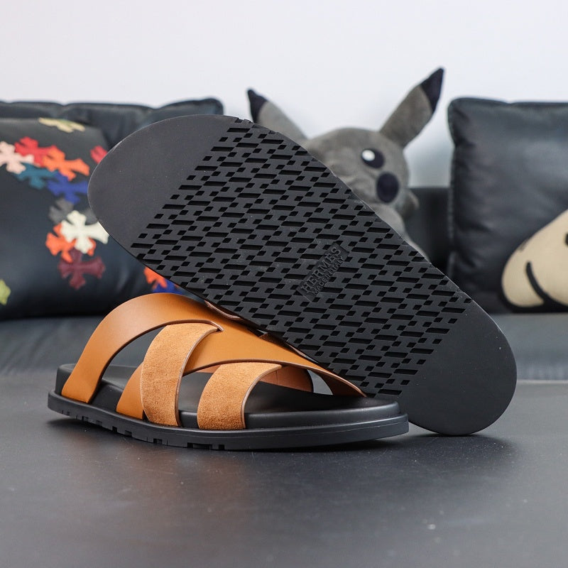 Hermes Izmir Sandal - Fauve/Camel